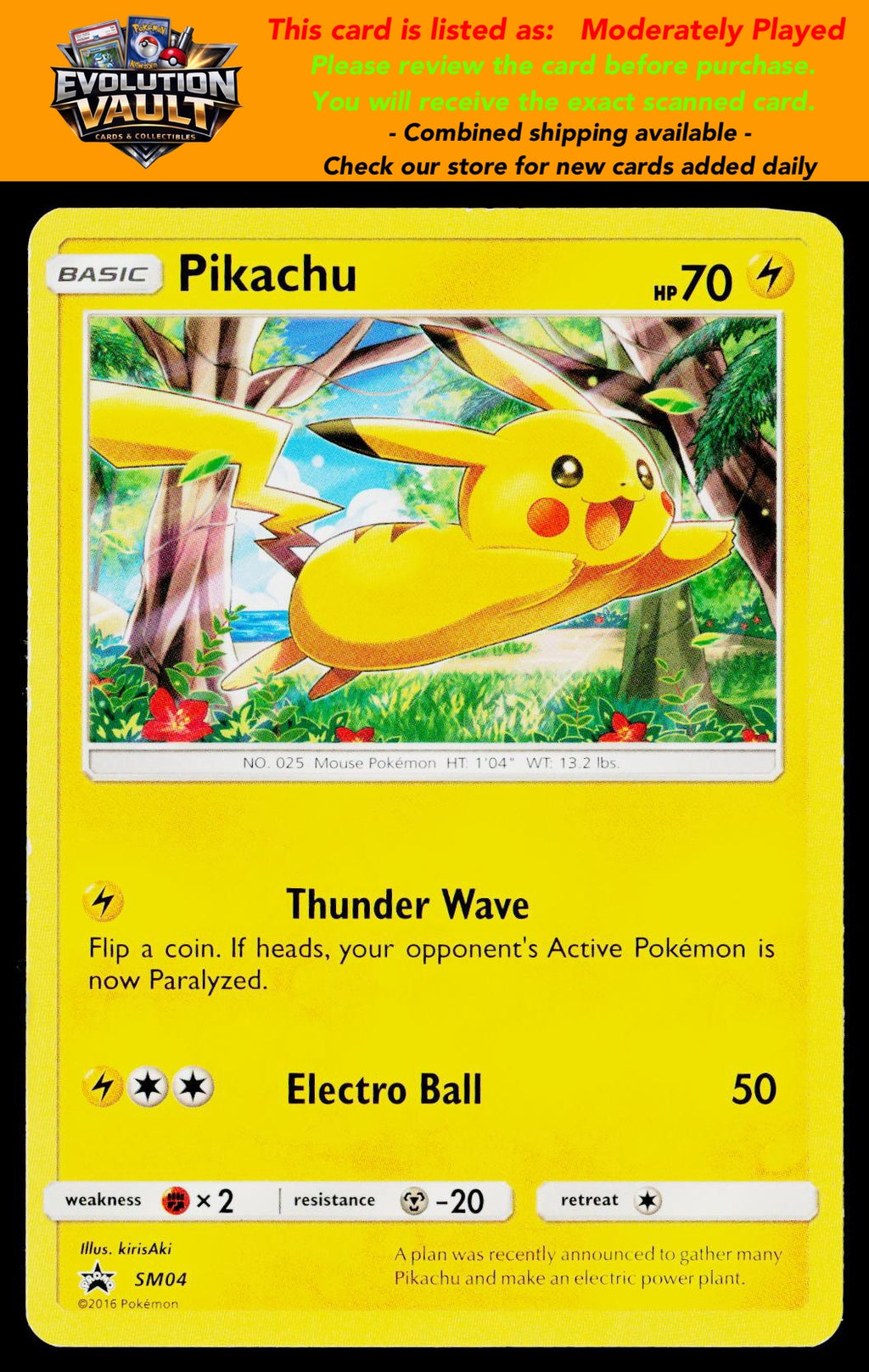 SM Promos #SM04 Pikachu (MP)