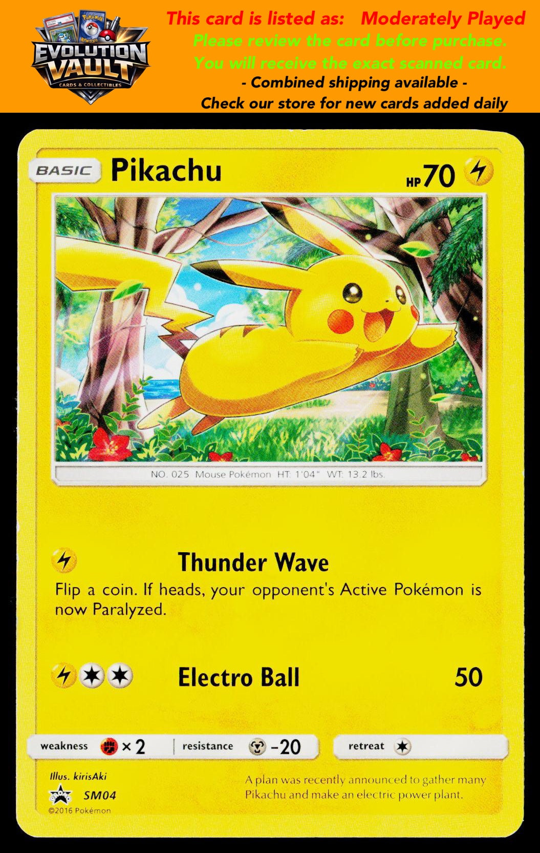SM Promos #SM04 Pikachu (MP)