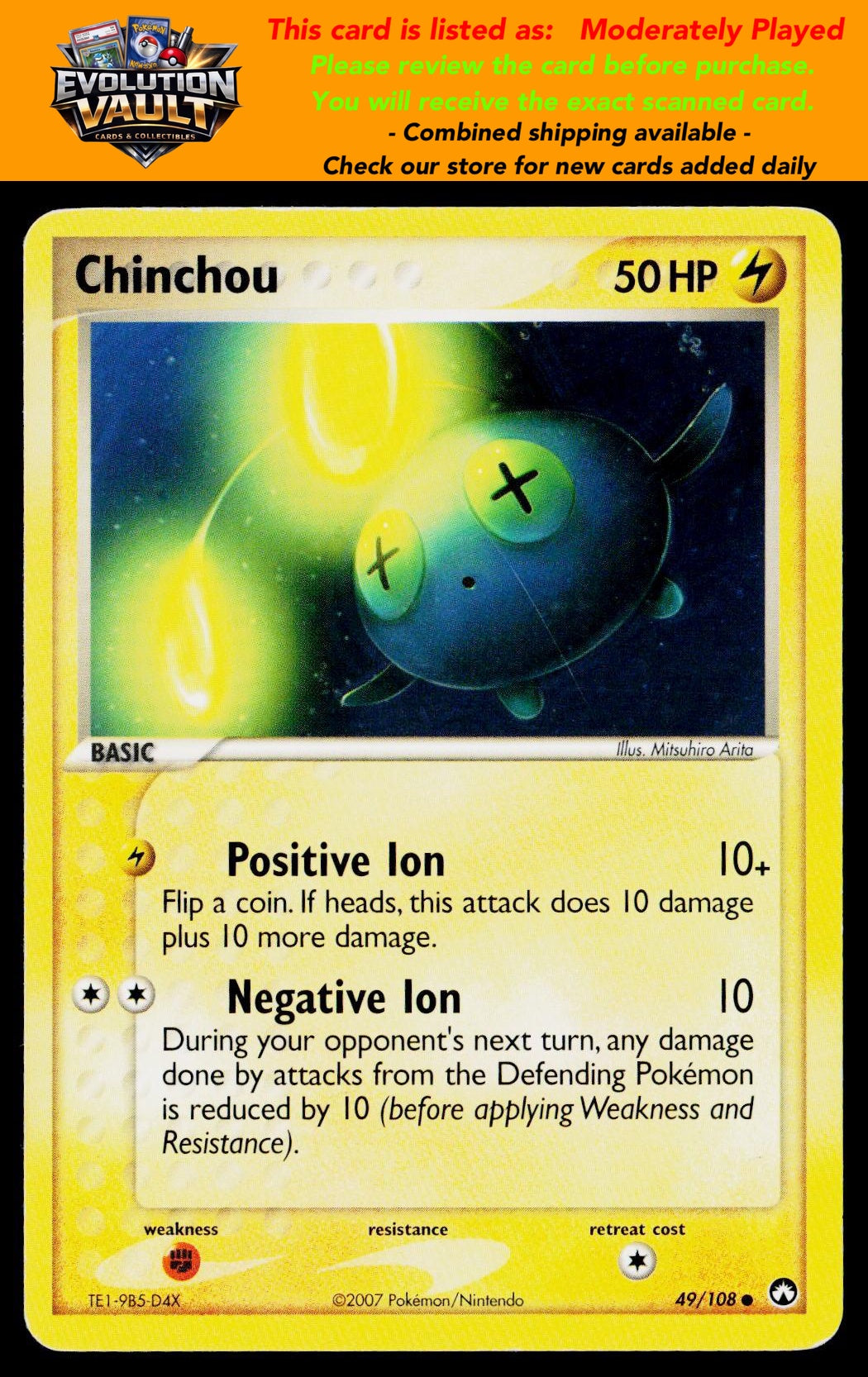 Power Keepers #49/108 Chinchou (MP)
