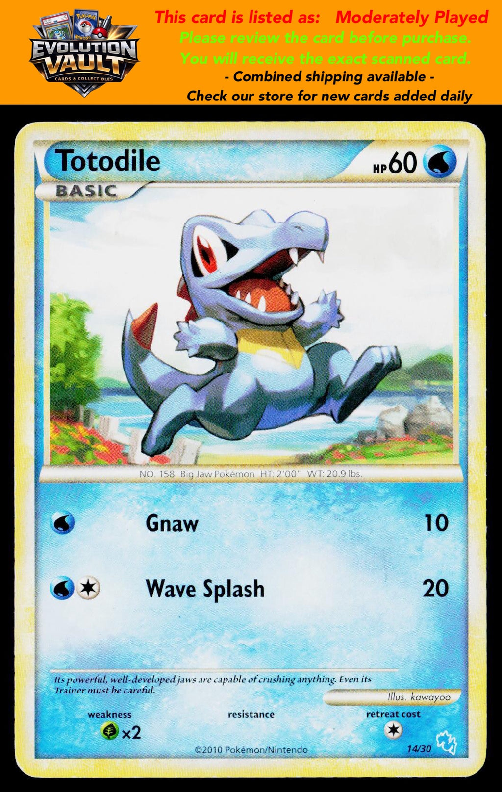 HGSS Trainer Kit: Gyarados & Raichu #14/30 Totodile (#14) (MP)