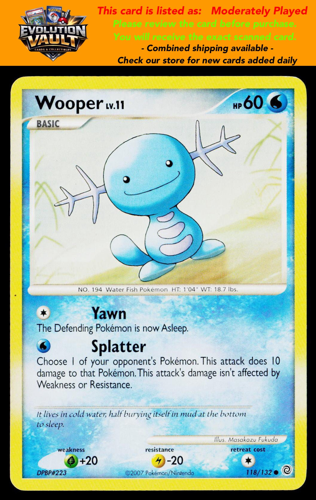 Secret Wonders #118/132 Wooper (MP)
