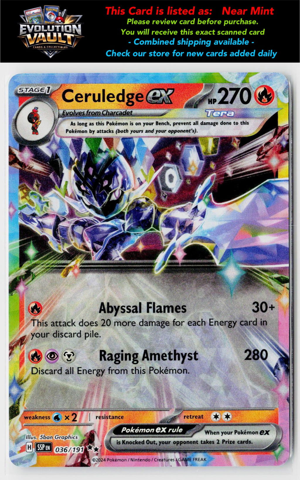 SV08: Surging Sparks #036/191 Ceruledge ex