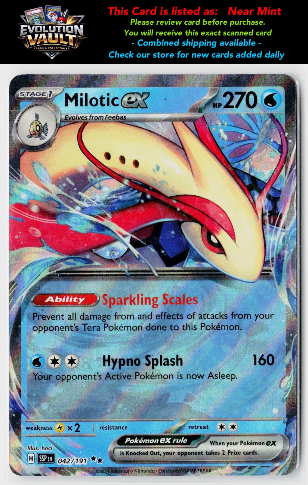 SV08: Surging Sparks #042/191 Milotic ex