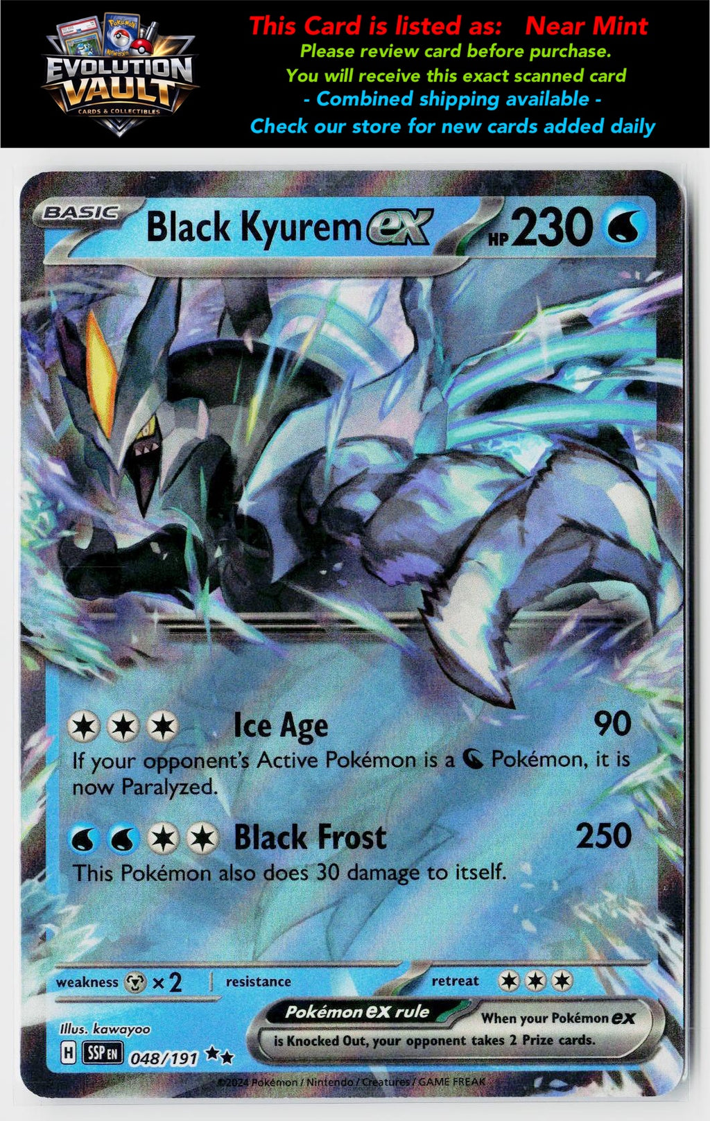 SV08: Surging Sparks #048/191 Black Kyurem ex