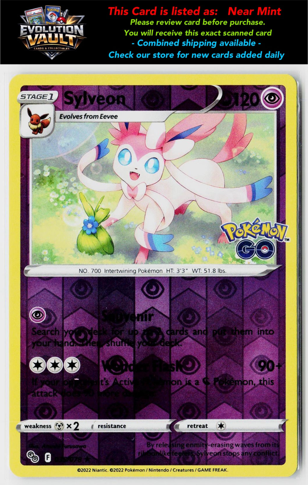 Pokemon GO #035/078 Sylveon Reverse Holo
