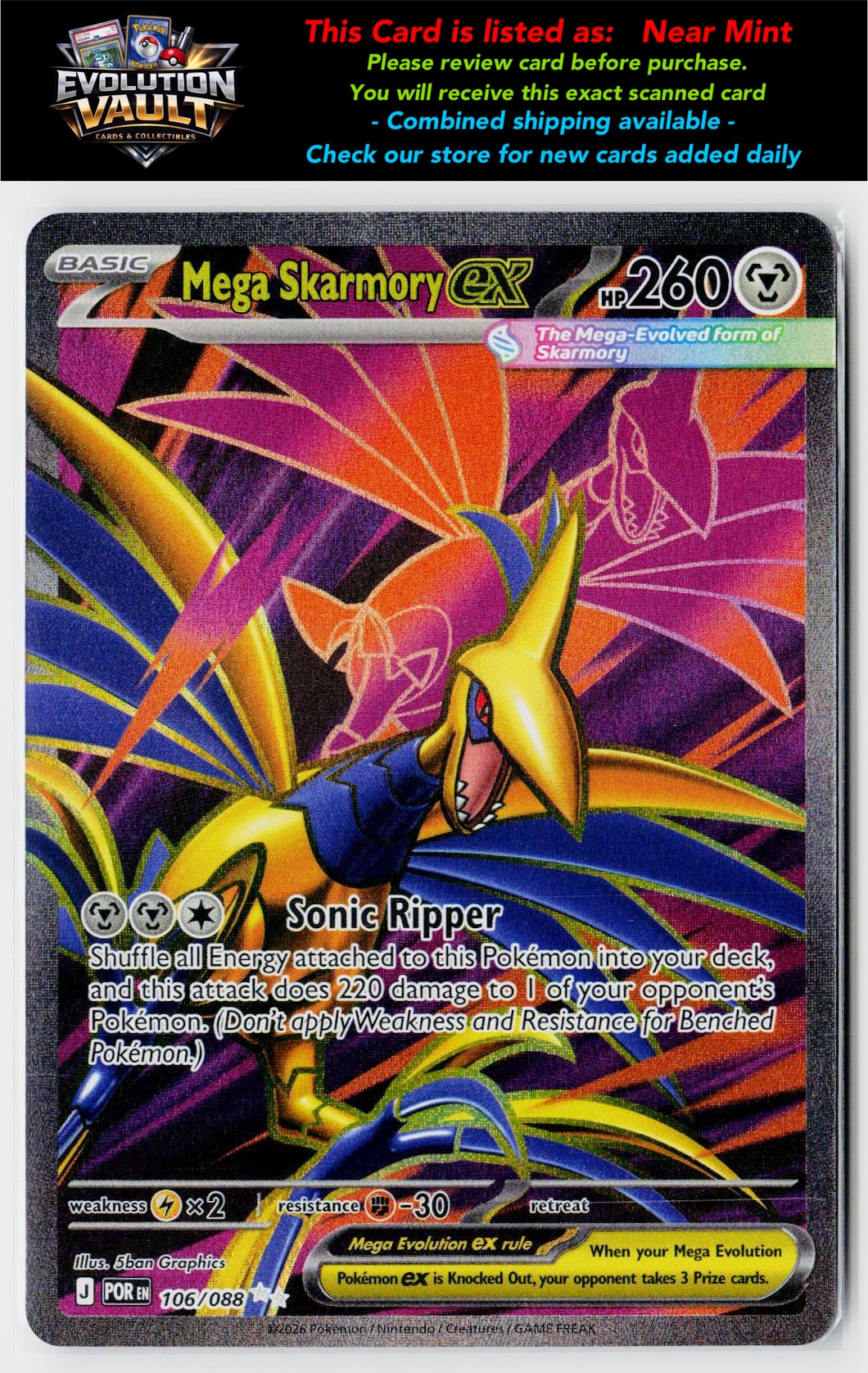 ME03: Perfect Order #106/088 Mega Skarmory ex
