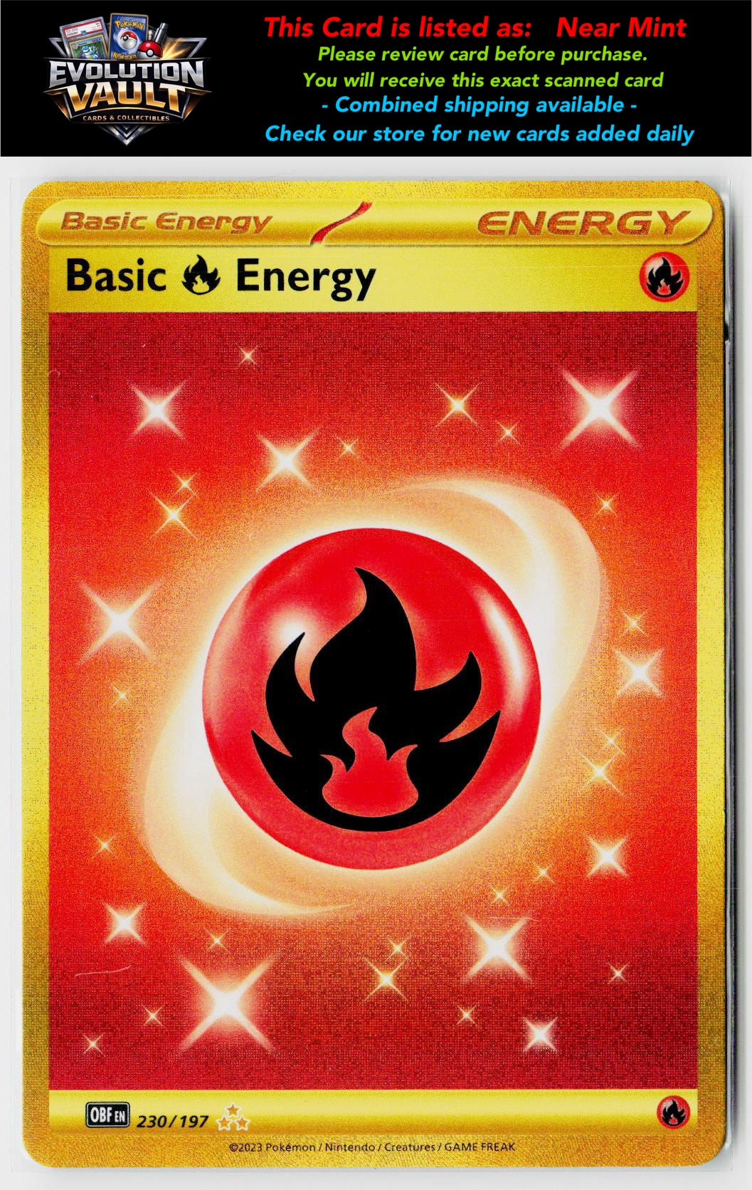 SV03: Obsidian Flames #230/197 Basic Fire Energy