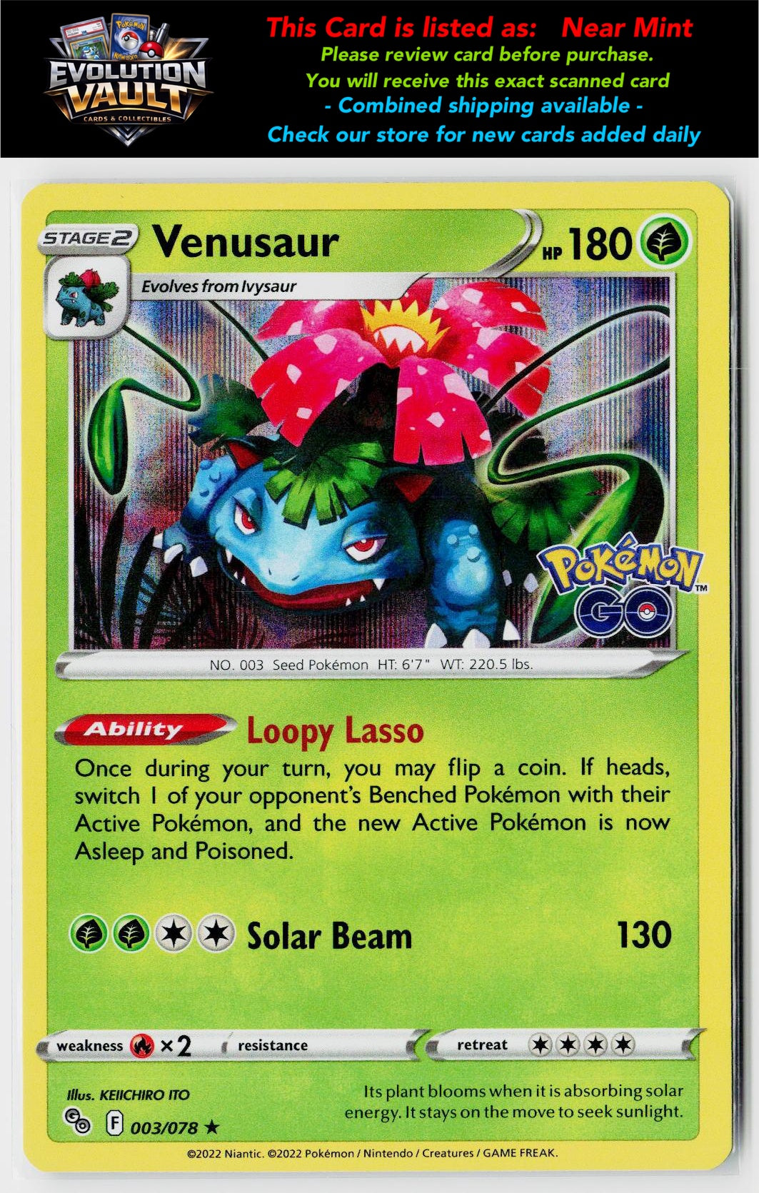 Pokemon GO #003/078 Venusaur