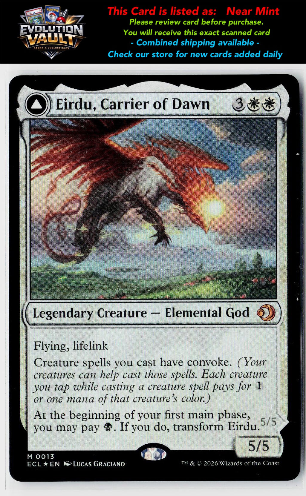 MTG Lorwyn Eclipsed #13 Eirdu, Carrier of Dawn (Foil)