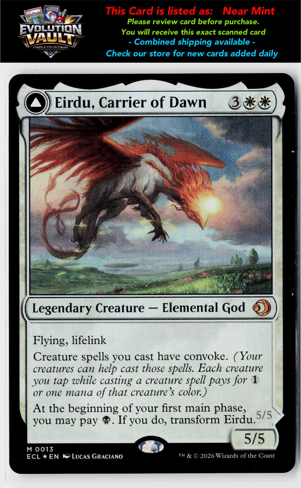 MTG Lorwyn Eclipsed #13 Eirdu, Carrier of Dawn (Foil)