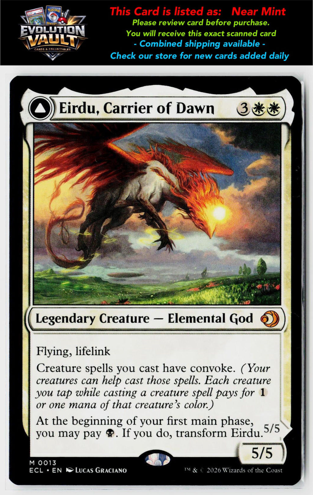 MTG Lorwyn Eclipsed #13 Eirdu, Carrier of Dawn