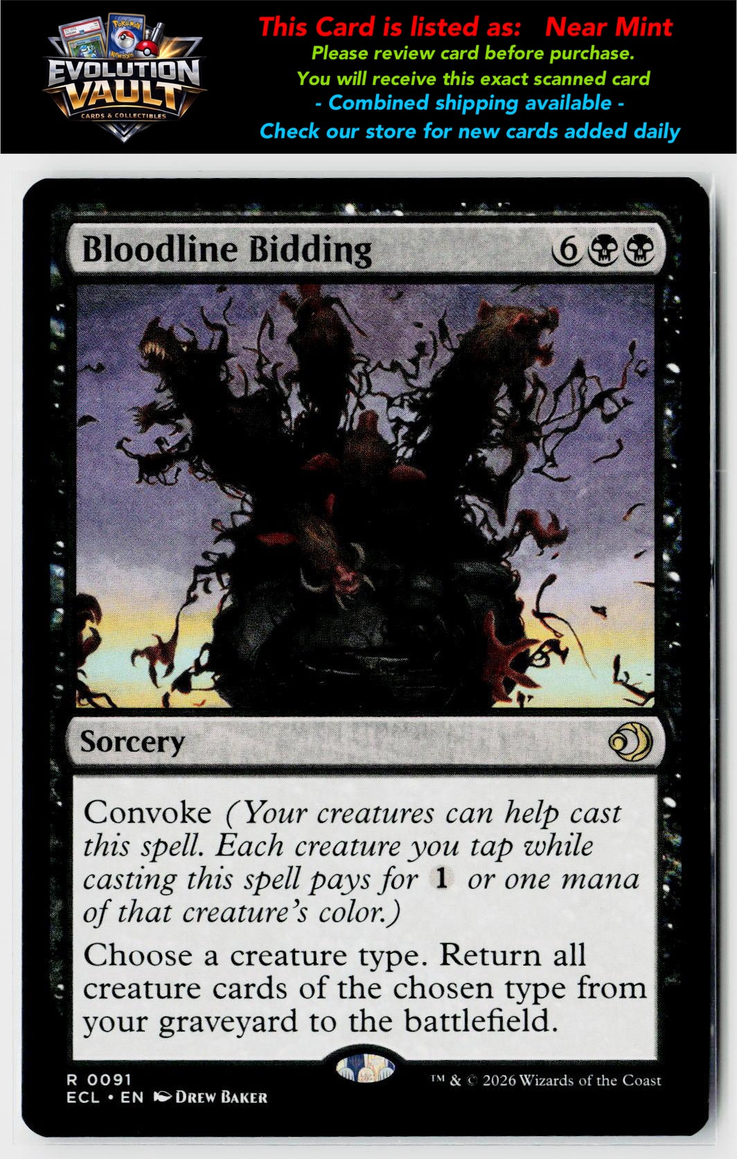 MTG Lorwyn Eclipsed #91 Bloodline Bidding