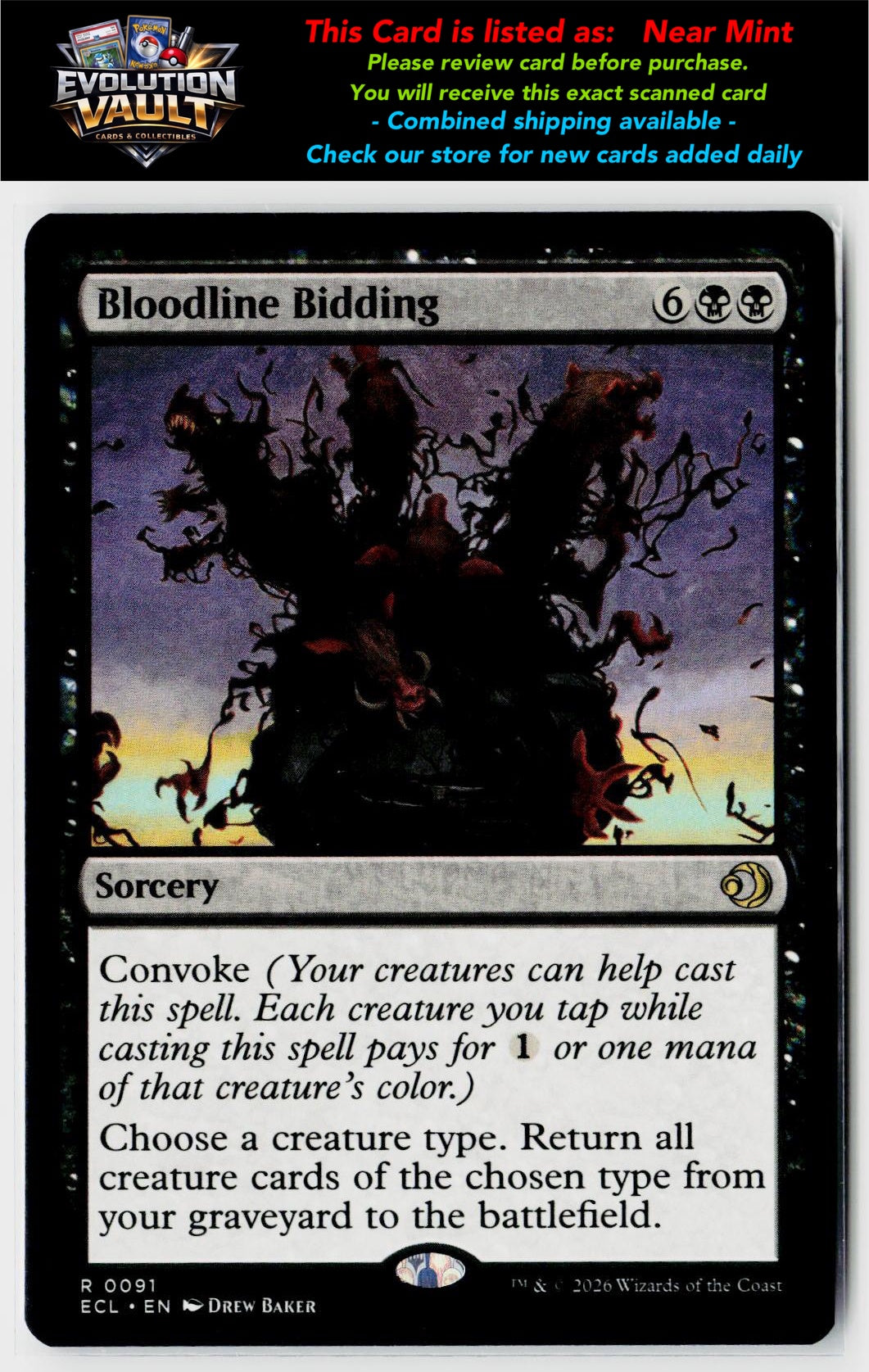 MTG Lorwyn Eclipsed #91 Bloodline Bidding