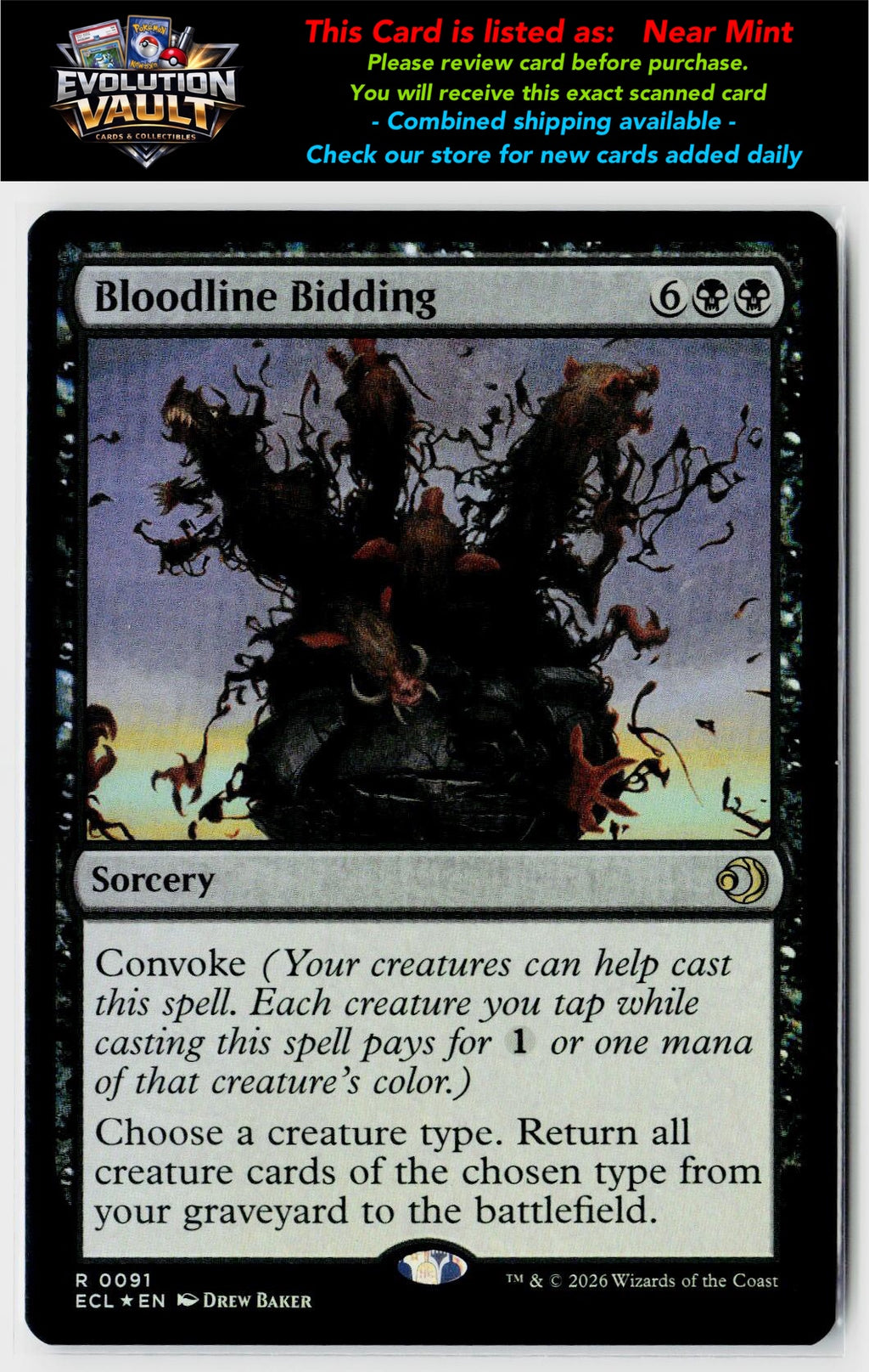 MTG Lorwyn Eclipsed #91 Bloodline Bidding (Foil)