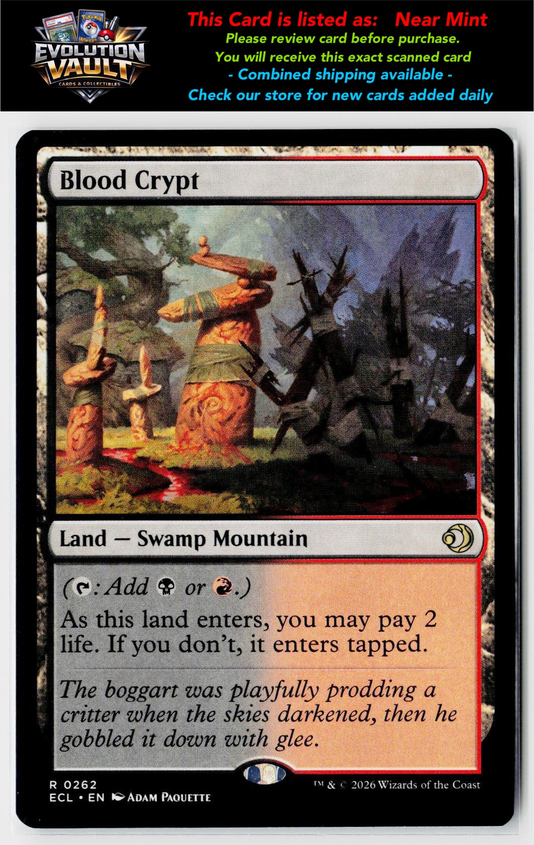 MTG Lorwyn Eclipsed #262 Blood Crypt