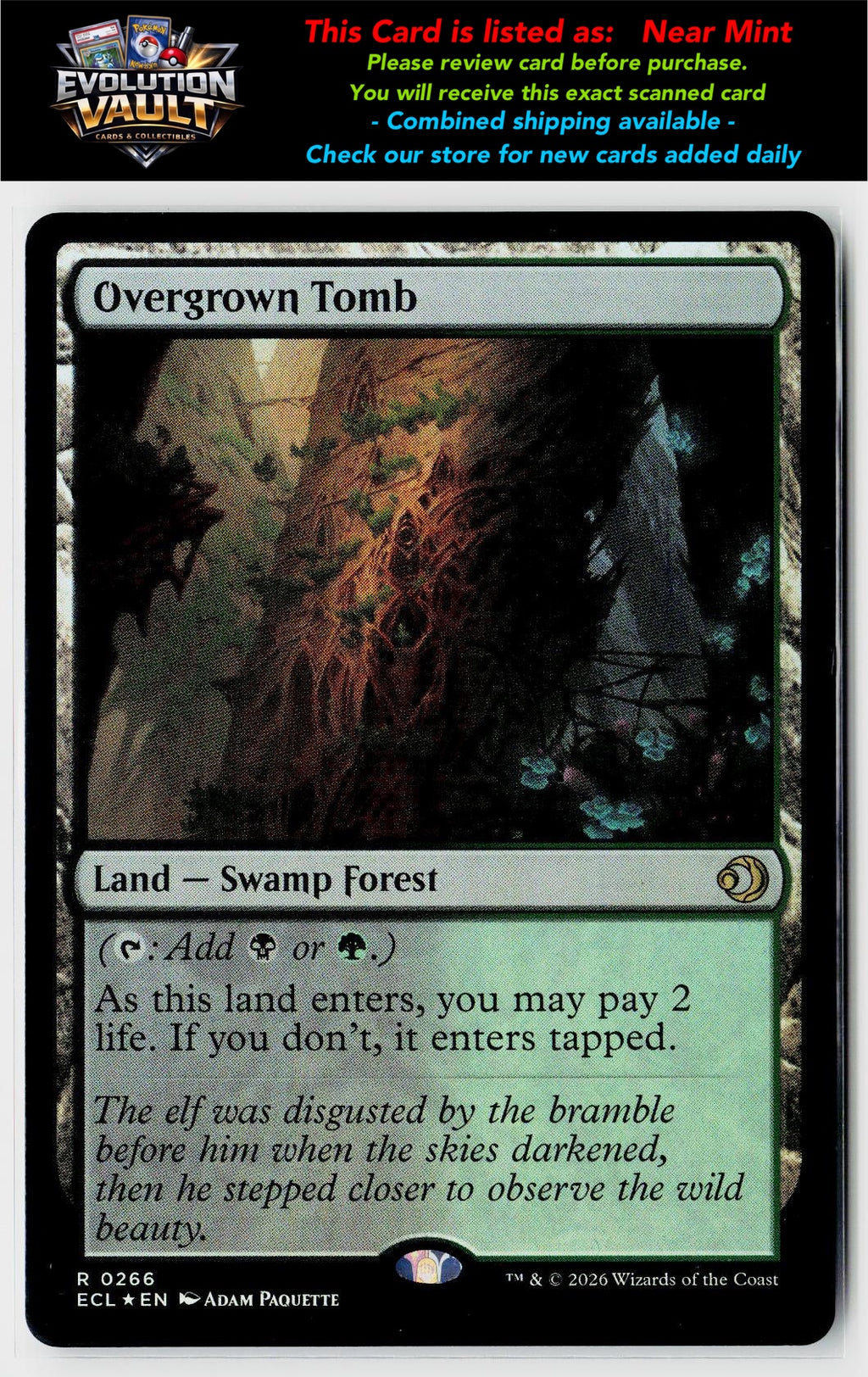 MTG Lorwyn Eclipsed #266 Overgrown Tomb (Foil)