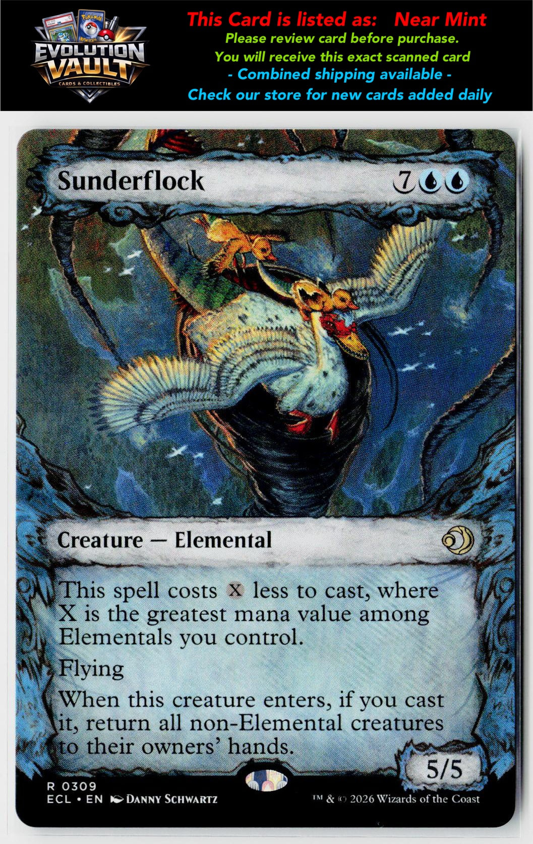 MTG Lorwyn Eclipsed #309 Sunderflock (Showcase)