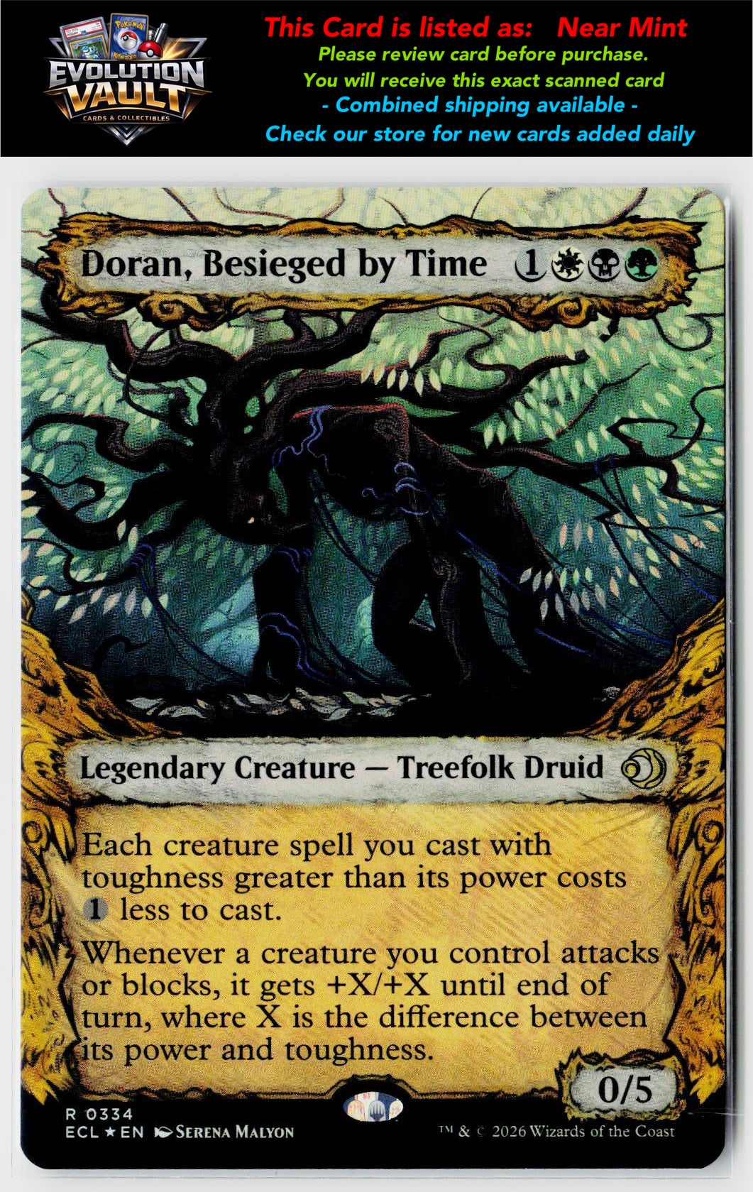 MTG Lorwyn Eclipsed #334 Doran, Besieged by Time (Showcase) (Foil)