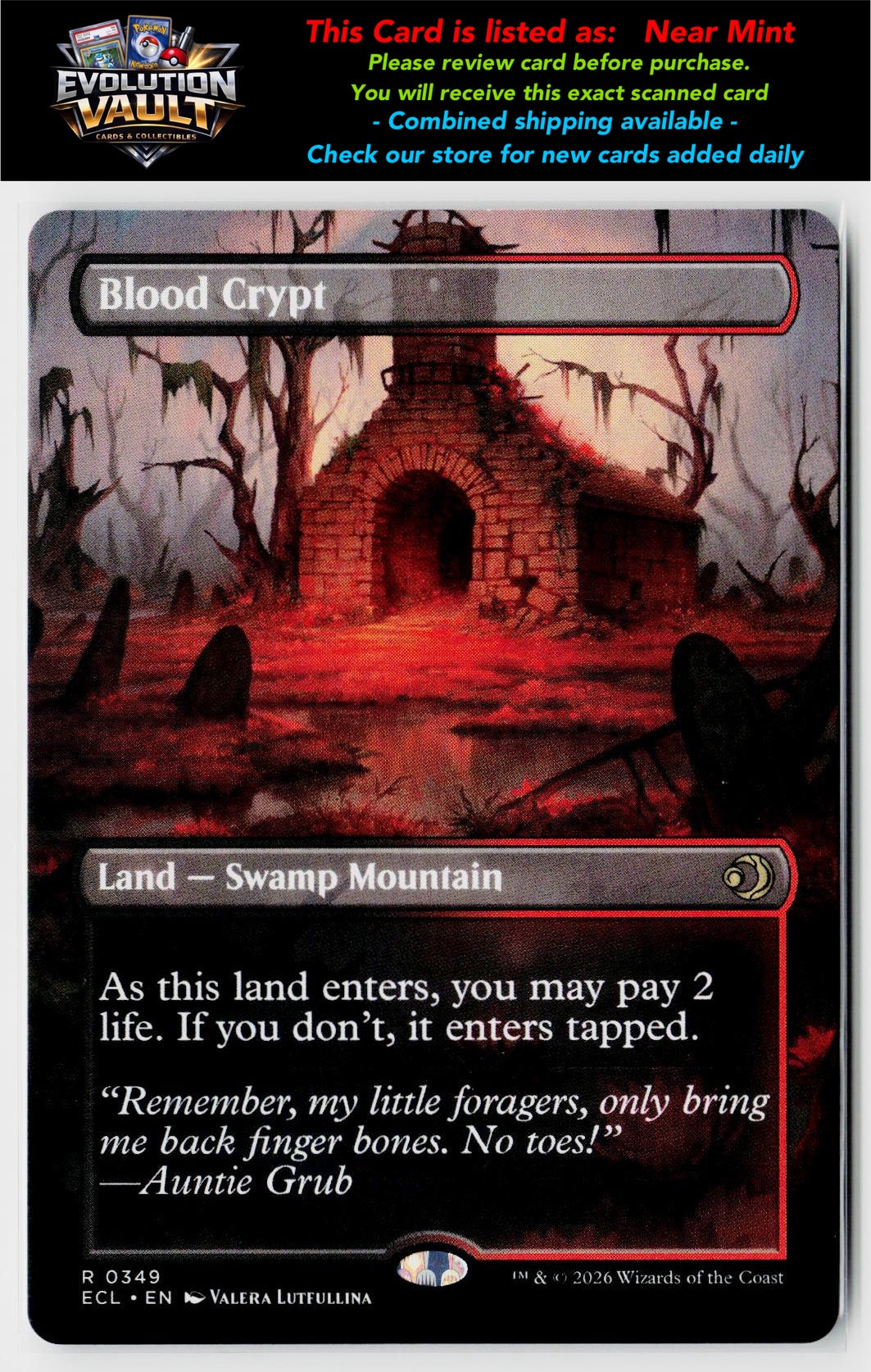 MTG Lorwyn Eclipsed #349 Blood Crypt (Borderless)