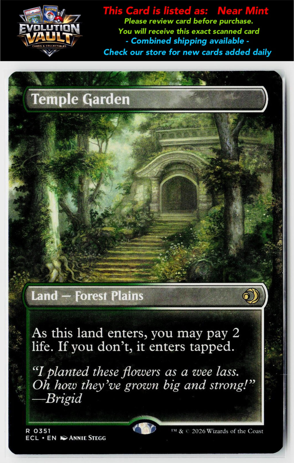 MTG Lorwyn Eclipsed #351 Temple Garden (Borderless)