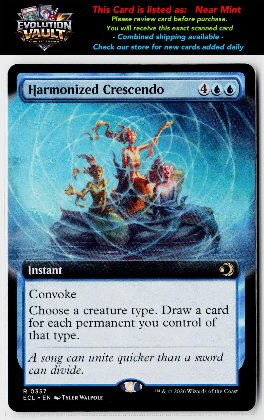 MTG Lorwyn Eclipsed #357 Harmonized Crescendo (Extended Art)