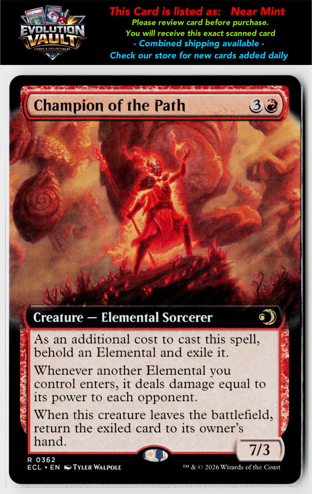 MTG Lorwyn Eclipsed #362 Champion of the Path (Extended Art)