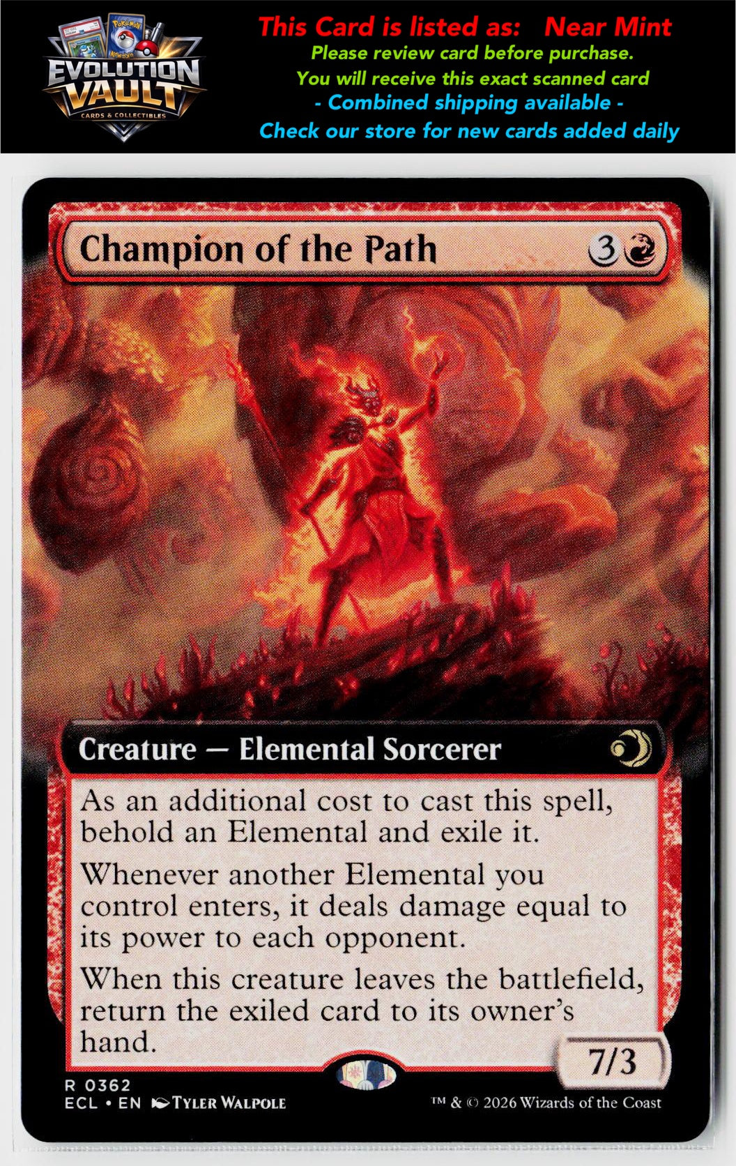 MTG Lorwyn Eclipsed #362 Champion of the Path (Extended Art)