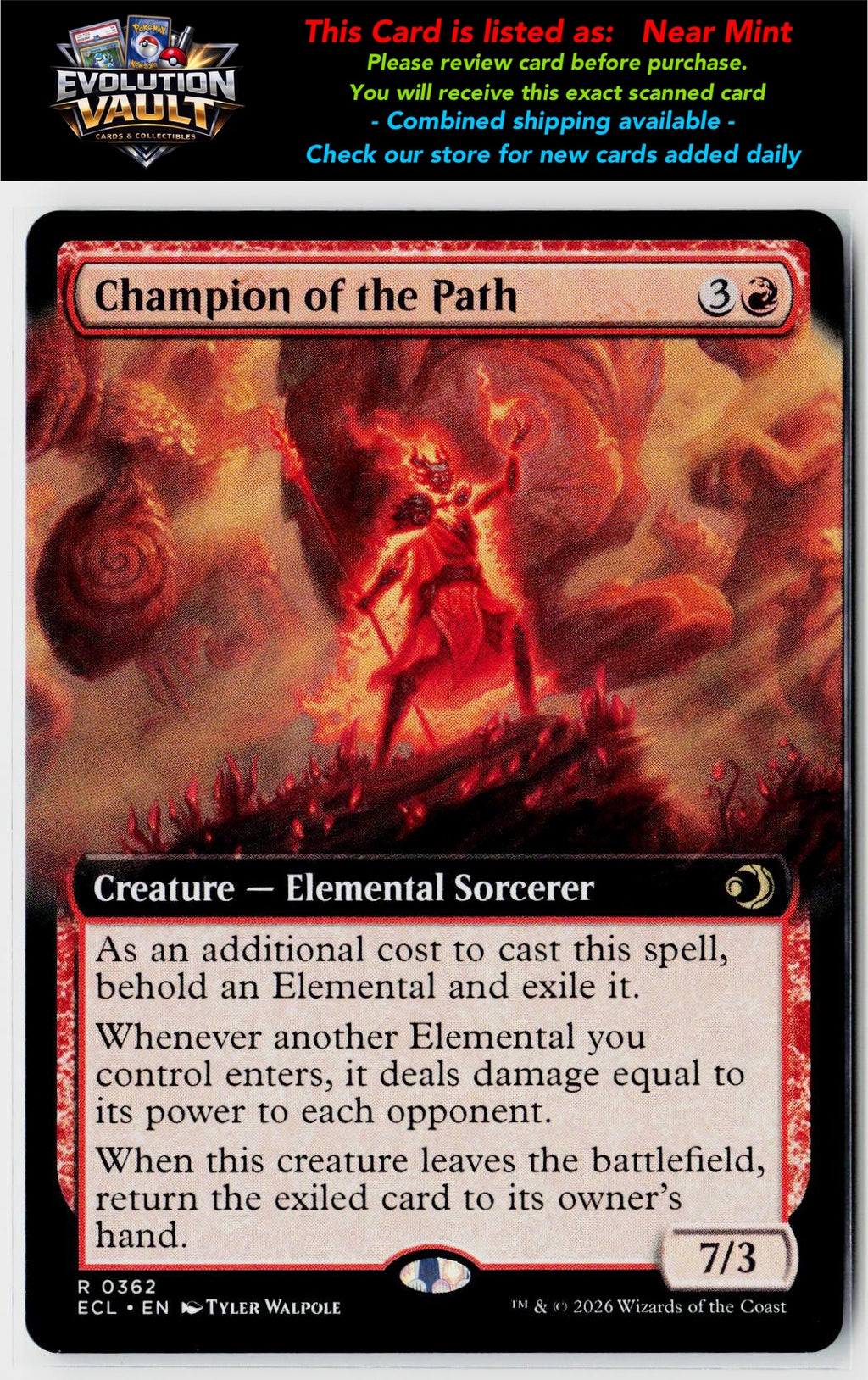 MTG Lorwyn Eclipsed #362 Champion of the Path (Extended Art)
