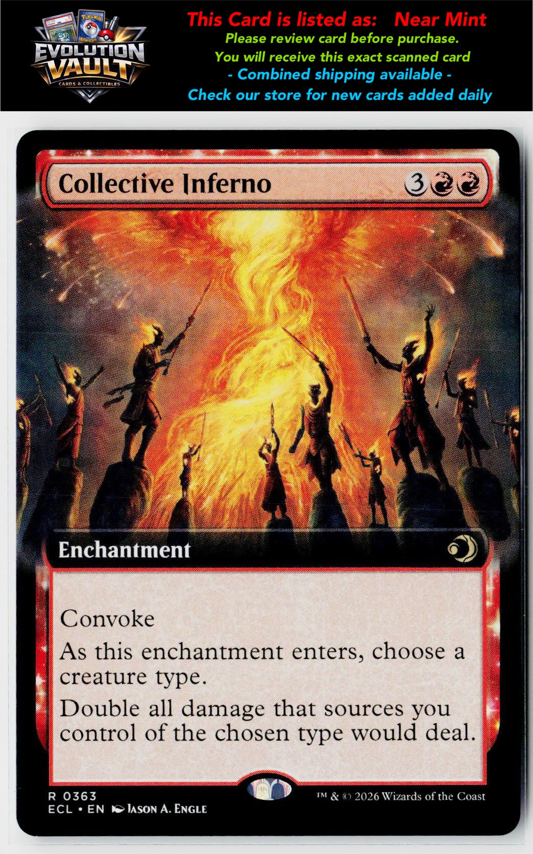 MTG Lorwyn Eclipsed #363 Collective Inferno (Extended Art)