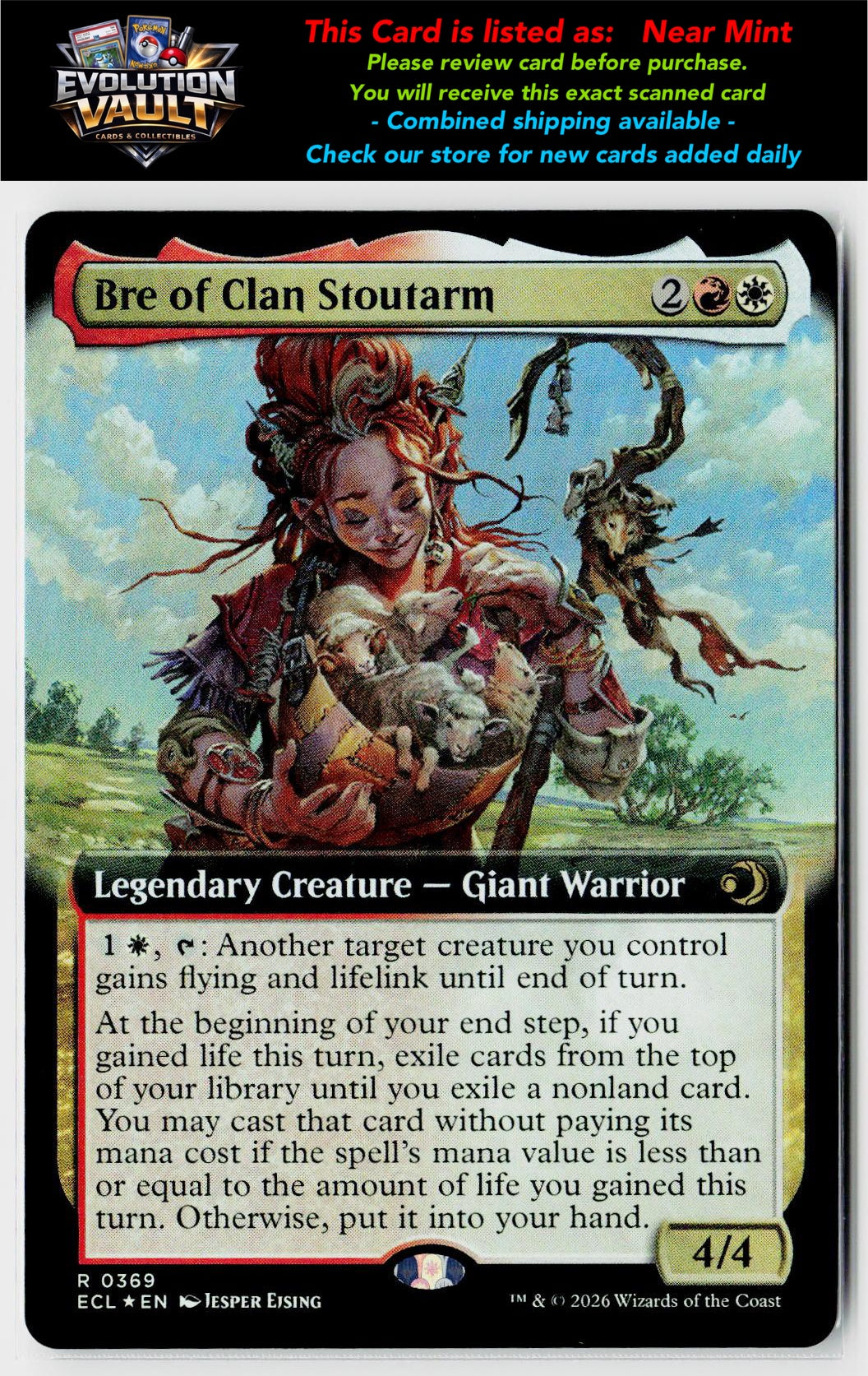 MTG Lorwyn Eclipsed #369 Bre of Clan Stoutarm (Extended Art) (Foil)