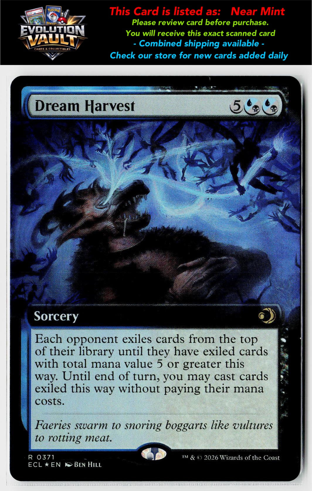 MTG Lorwyn Eclipsed #371 Dream Harvest (Extended Art) (Foil)