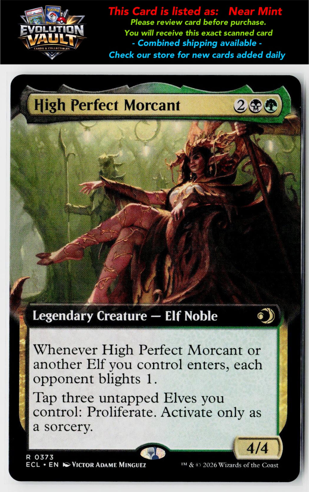 MTG Lorwyn Eclipsed #373 High Perfect Morcant (Extended Art)
