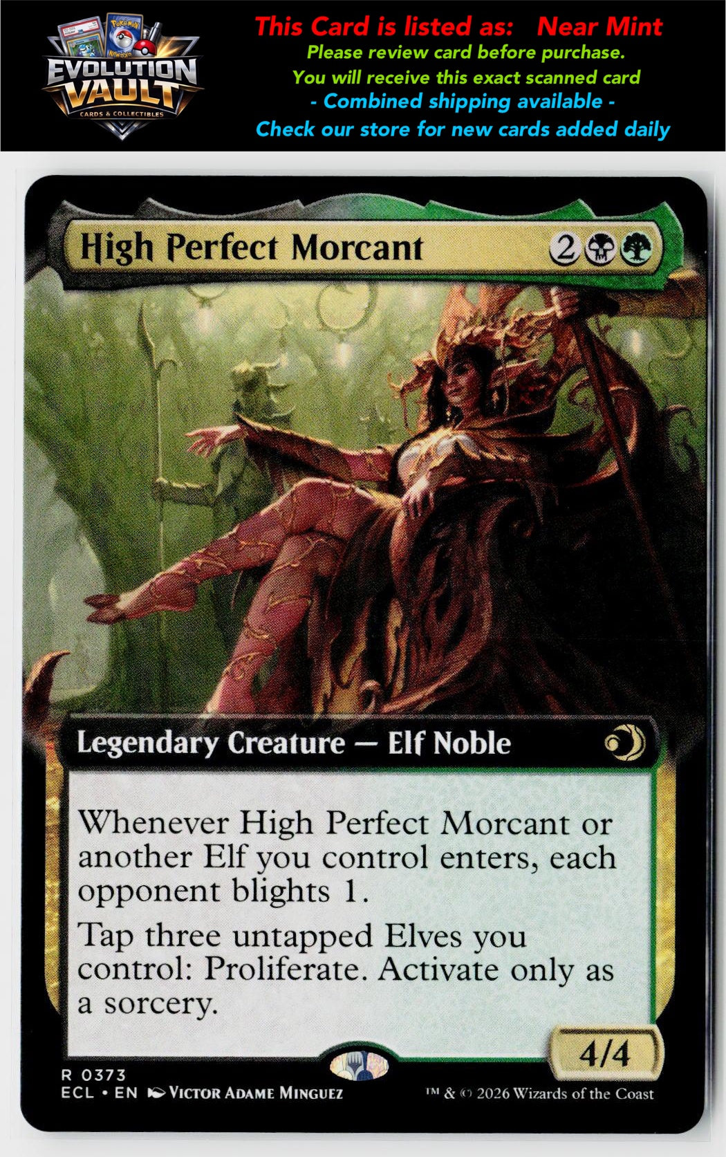 MTG Lorwyn Eclipsed #373 High Perfect Morcant (Extended Art)