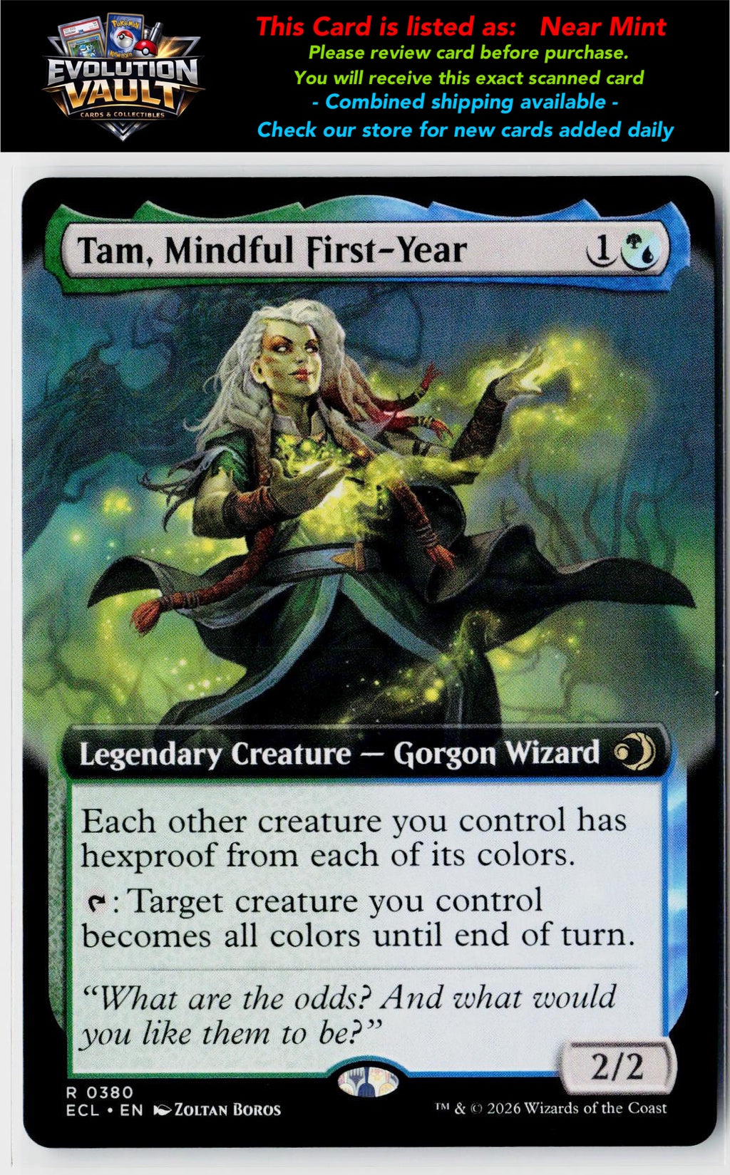 MTG Lorwyn Eclipsed #380 Tam, Mindful First-Year (Extended Art)