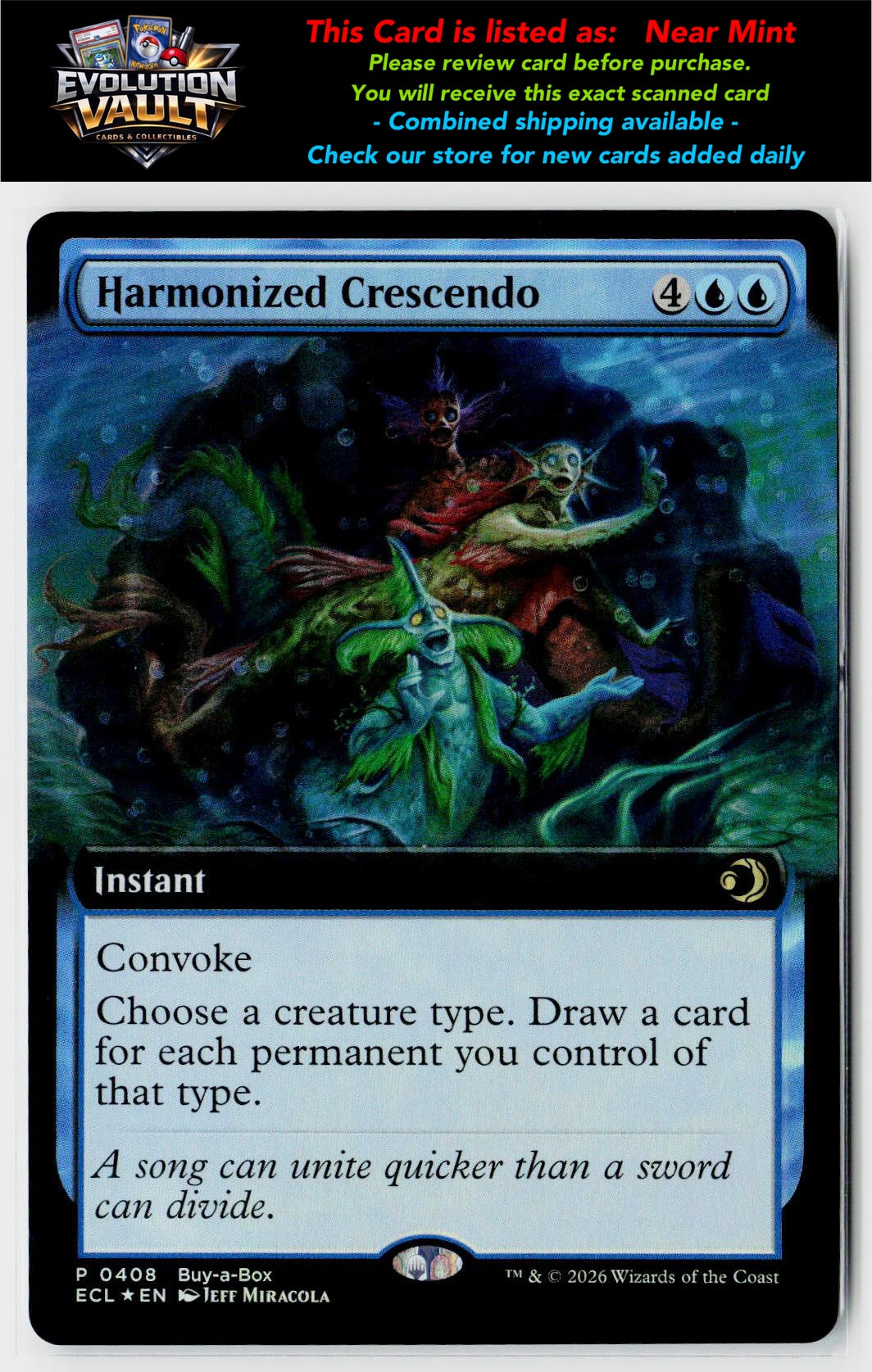 MTG Buy-A-Box Promos #408 Harmonized Crescendo (Extended Art) (Foil)