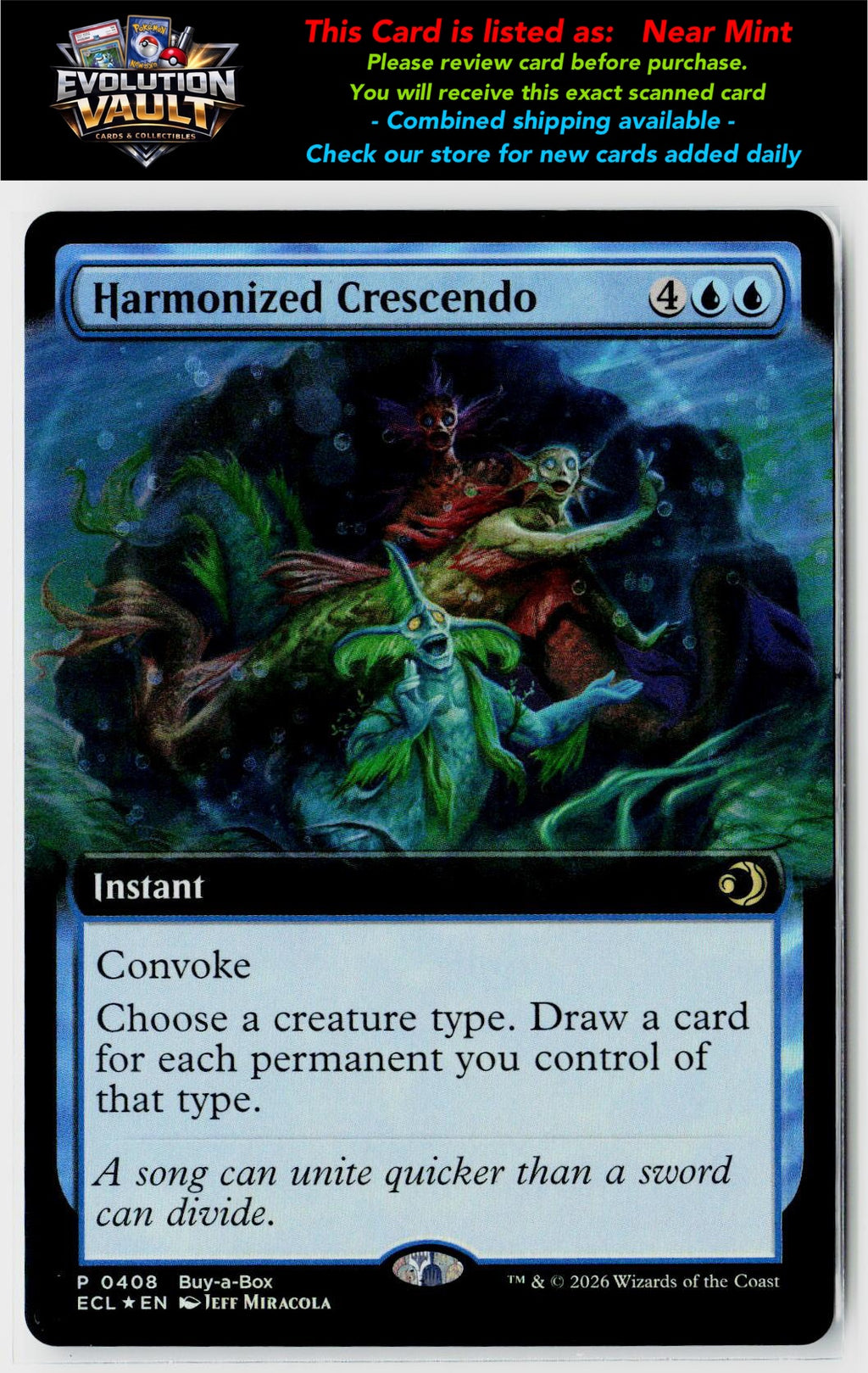 MTG Buy-A-Box Promos #408 Harmonized Crescendo (Extended Art) (Foil)