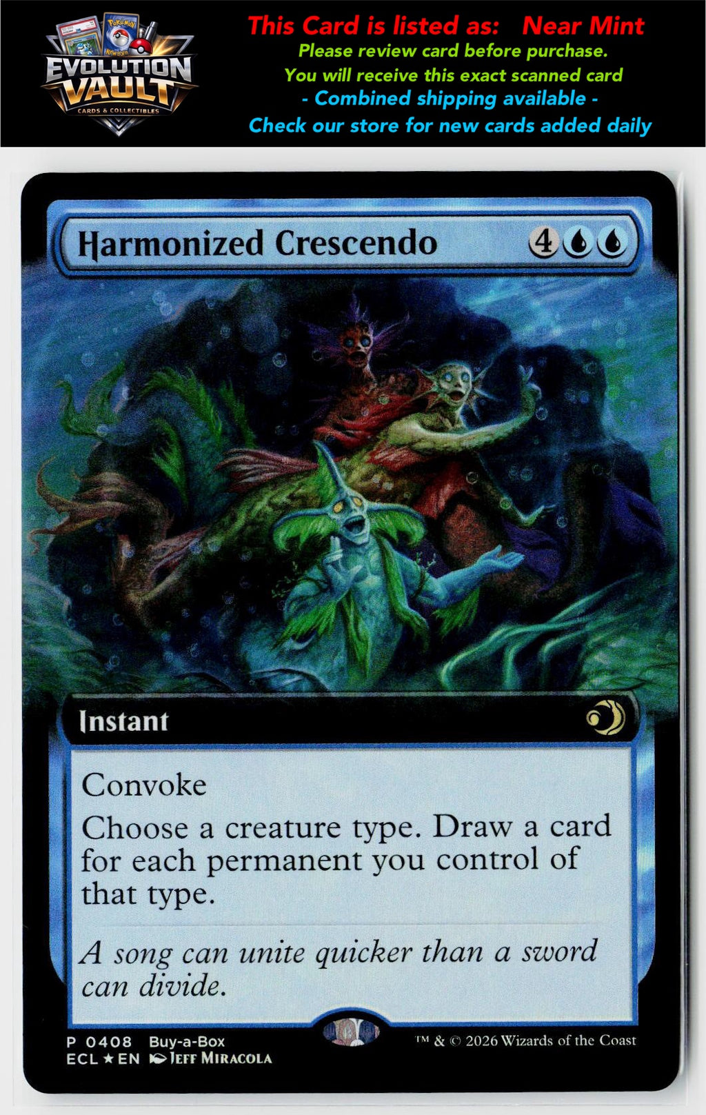 MTG Buy-A-Box Promos #408 Harmonized Crescendo (Extended Art) (Foil)