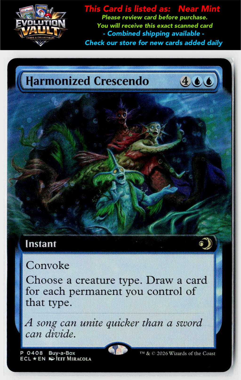 MTG Buy-A-Box Promos #408 Harmonized Crescendo (Extended Art) (Foil)