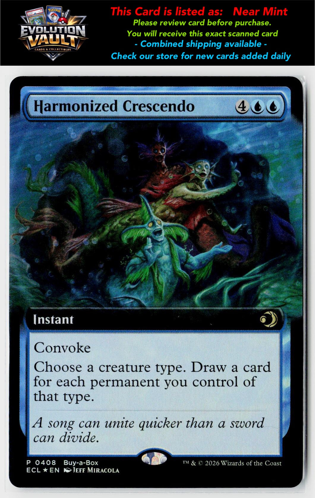 MTG Buy-A-Box Promos #408 Harmonized Crescendo (Extended Art) (Foil)