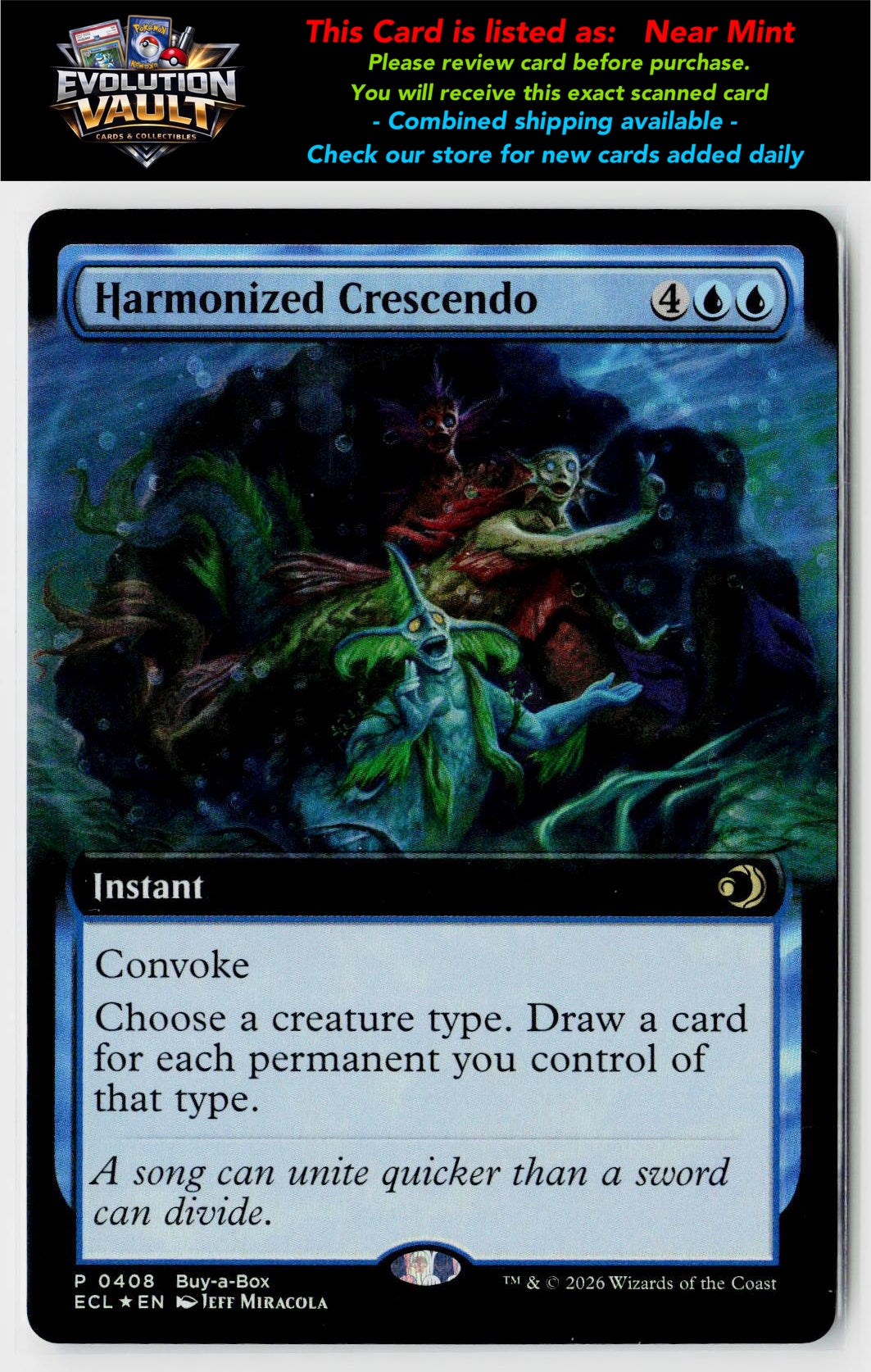 MTG Buy-A-Box Promos #408 Harmonized Crescendo (Extended Art) (Foil)