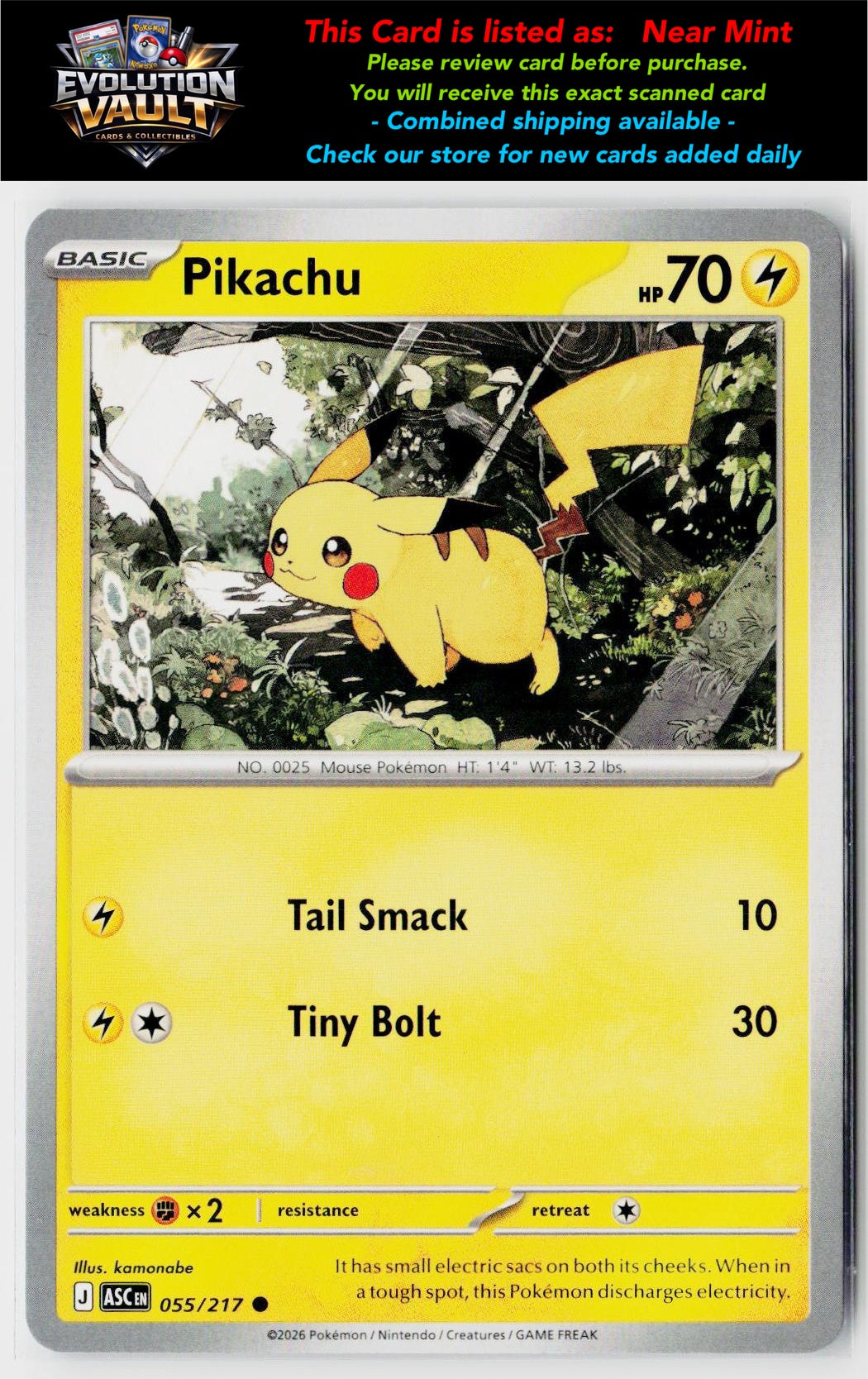 ME: Ascended Heroes #055/217 Pikachu