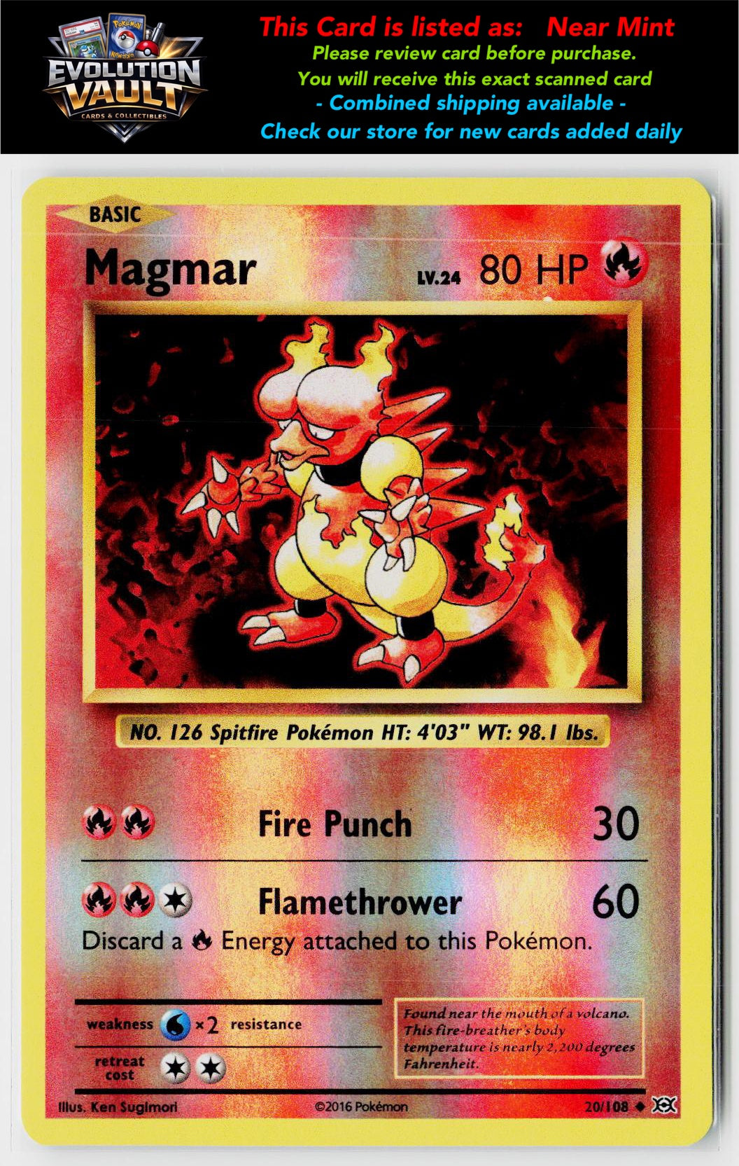 XY - Evolutions #20/108 Magmar Reverse Holo