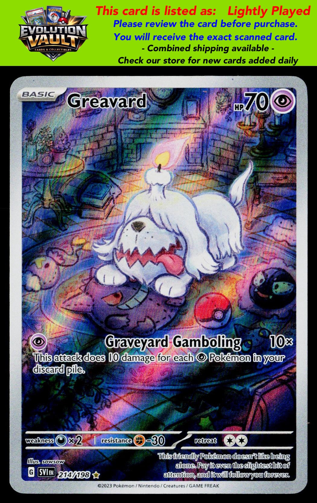 SV01: Scarlet & Violet Base Set #214/198 Greavard (LP)