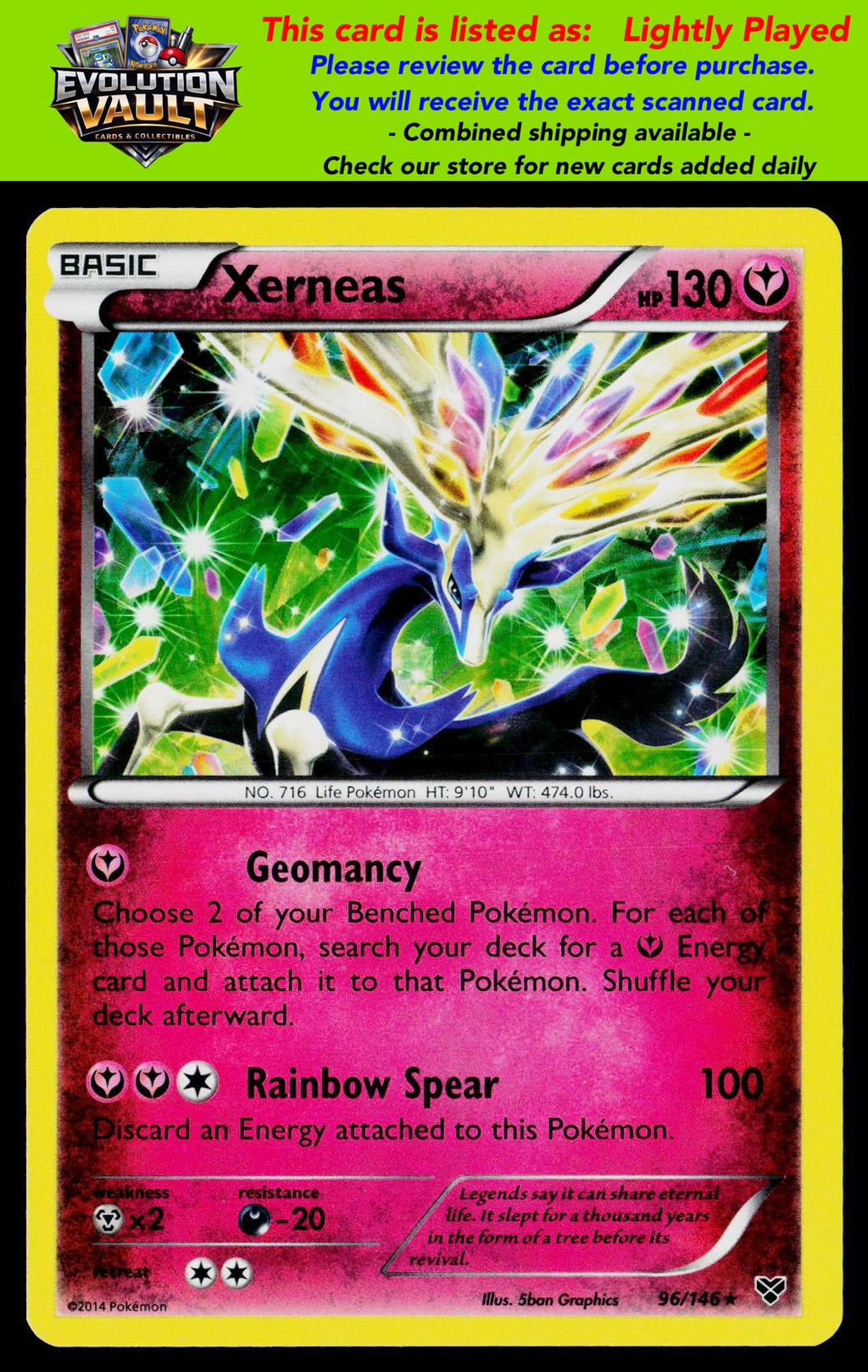 XY Base Set #96/146 Xerneas (LP)