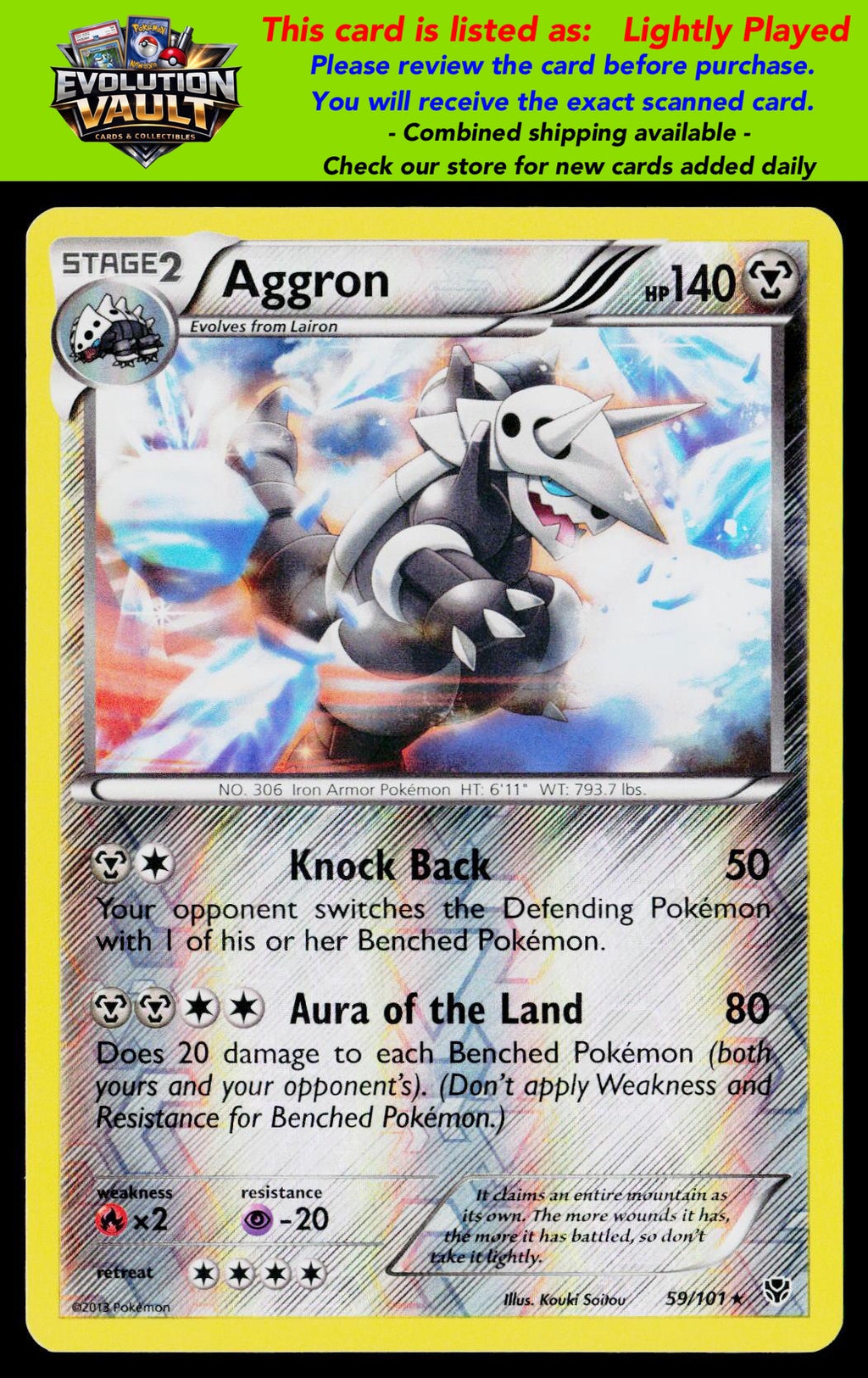 Plasma Blast #59/101 Aggron (LP)