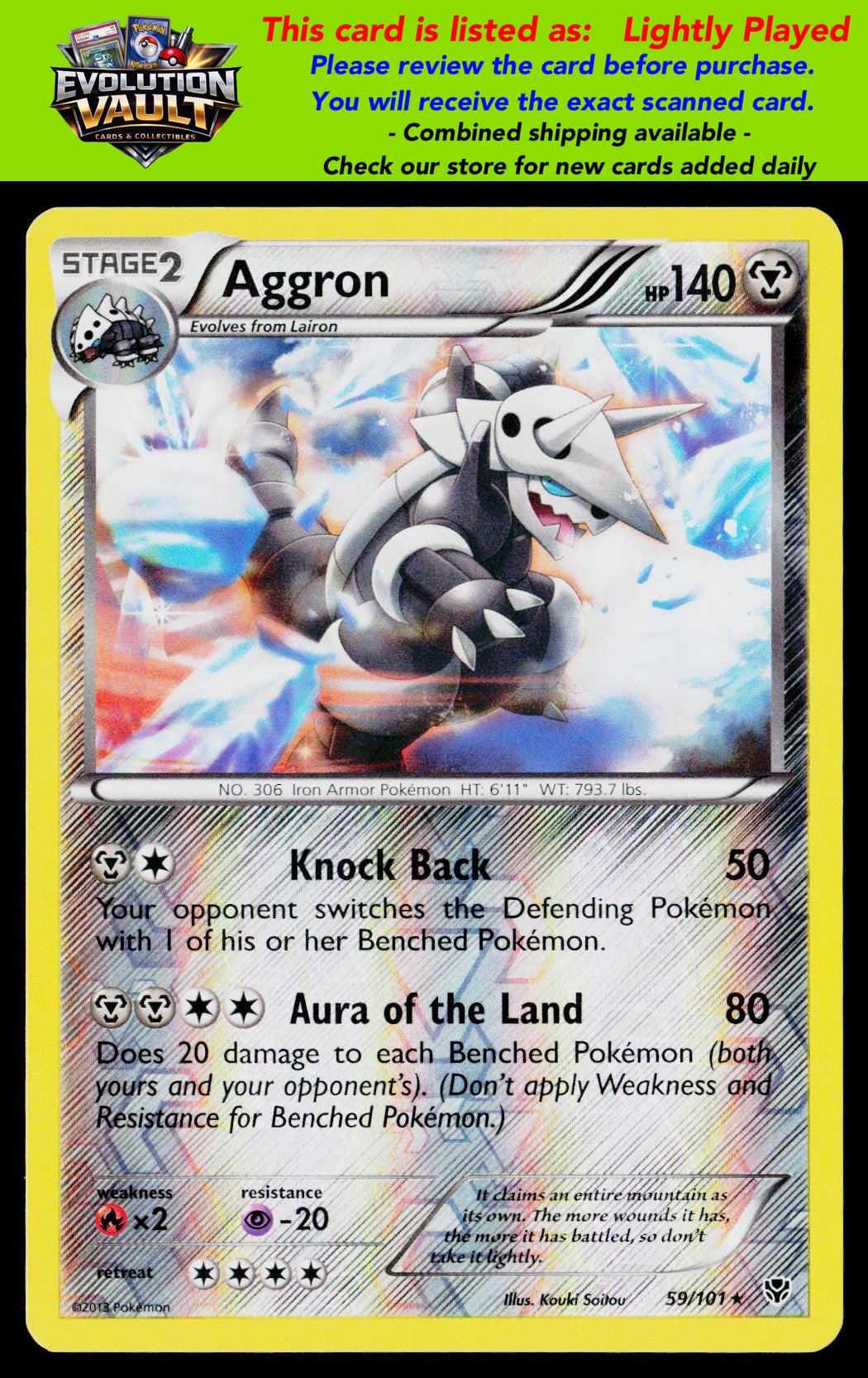 Plasma Blast #59/101 Aggron (LP)