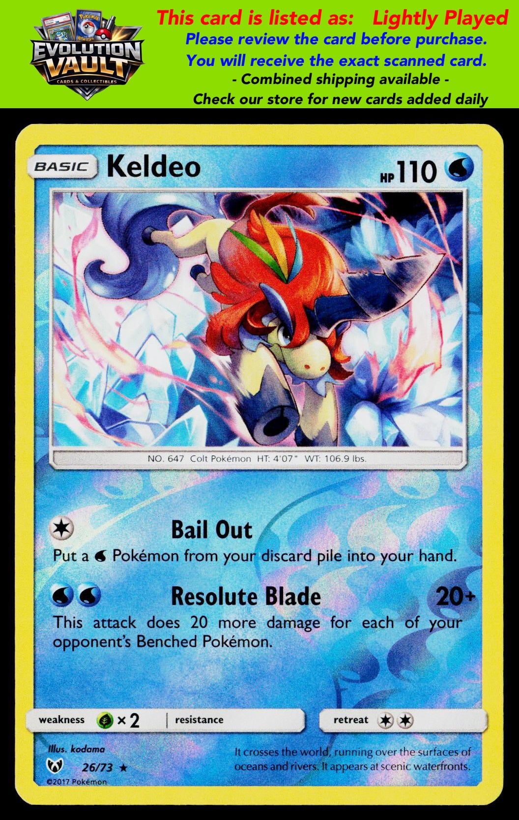 Shining Legends #26/73 Keldeo (LP)