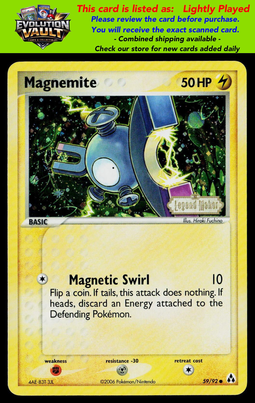 Legend Maker #59/92 Magnemite (Stamped) (LP)