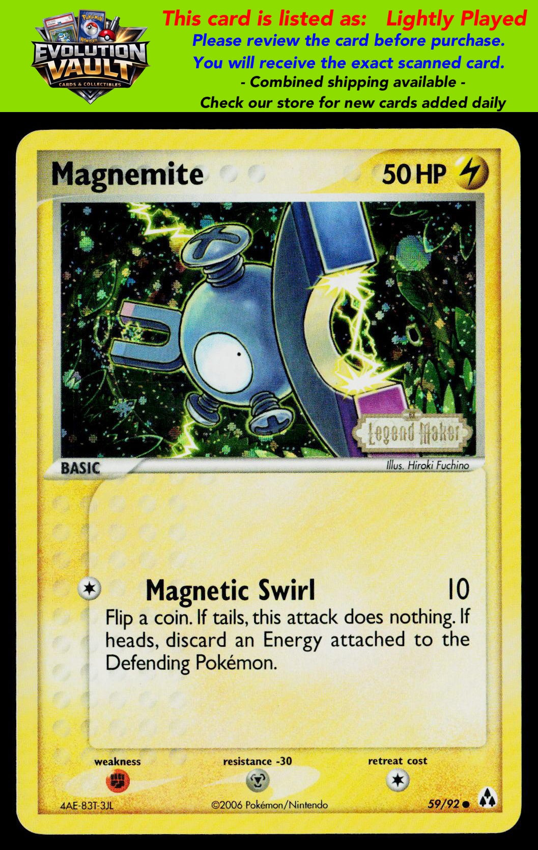 Legend Maker #59/92 Magnemite (Stamped) (LP)