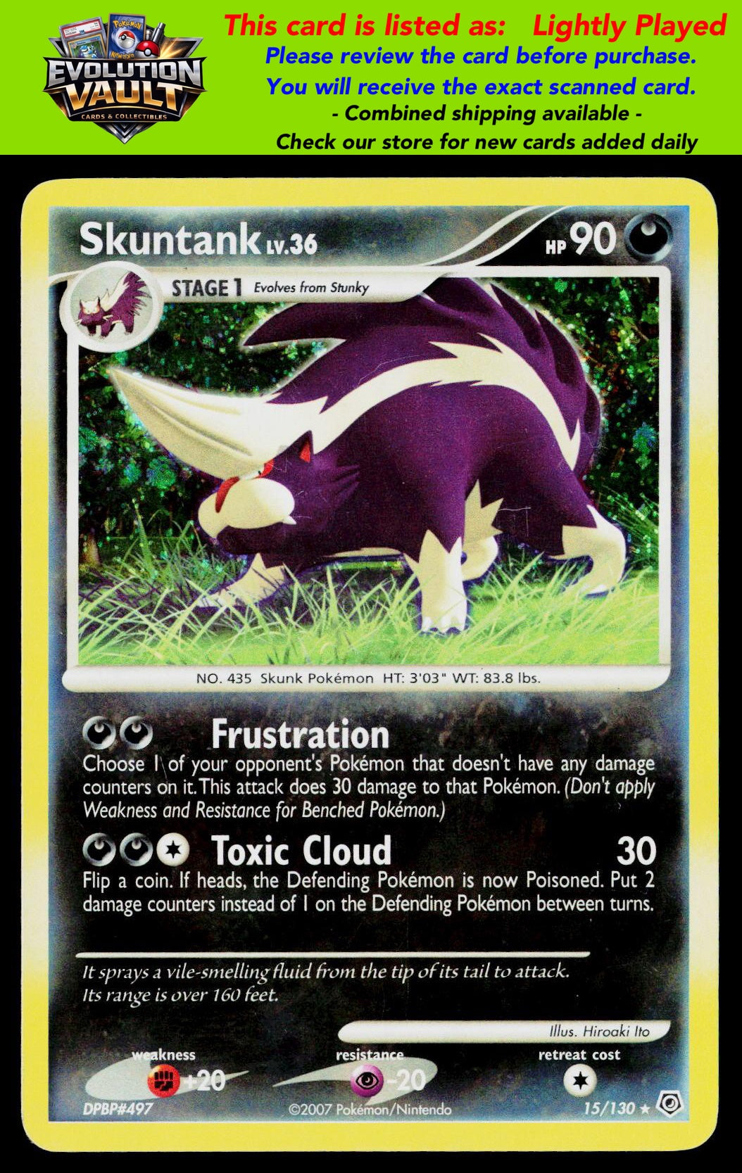 Diamond and Pearl #15/130 Skuntank (LP)